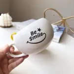 Smiley face ceramic coffee mug