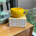 Smiley face ceramic coffee mug
