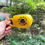 Smiley face ceramic coffee mug