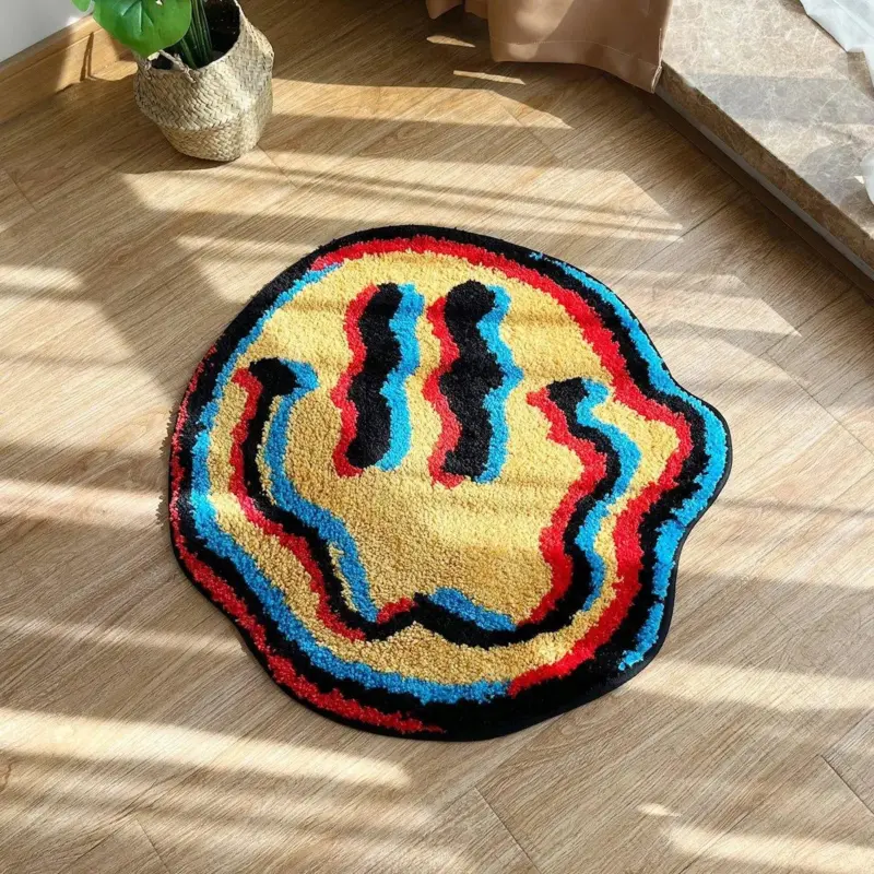 Smiling face bedroom rug