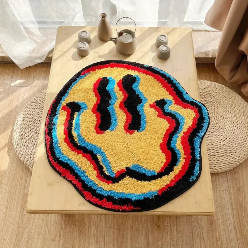Smiling face bedroom rug