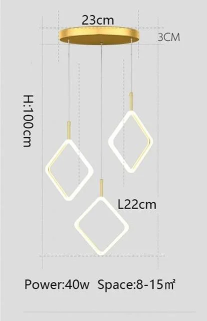 Sofrey Ring Pendant Light Led 1 2 3 Suspended Ceiling Lights 401131