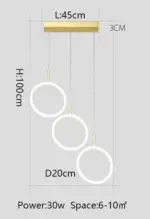 Sofrey ring pendant light led 1 2 3 suspended ceiling lights