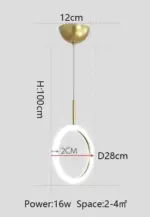Sofrey ring pendant light led 1 2 3 suspended ceiling lights