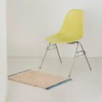 Soft fluffy checked pattern bathroom rug
