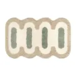 Soft geometric design bathroom mat