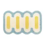 Soft geometric design bathroom mat