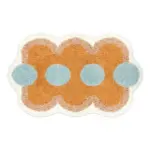Soft geometric design bathroom mat