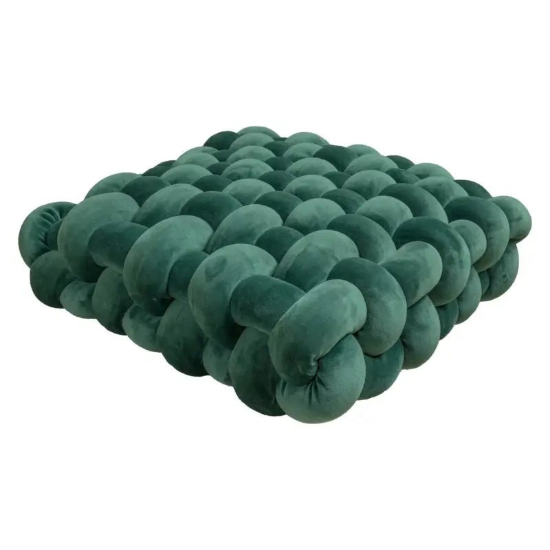 Soft plush crocheted knot sofa cushion