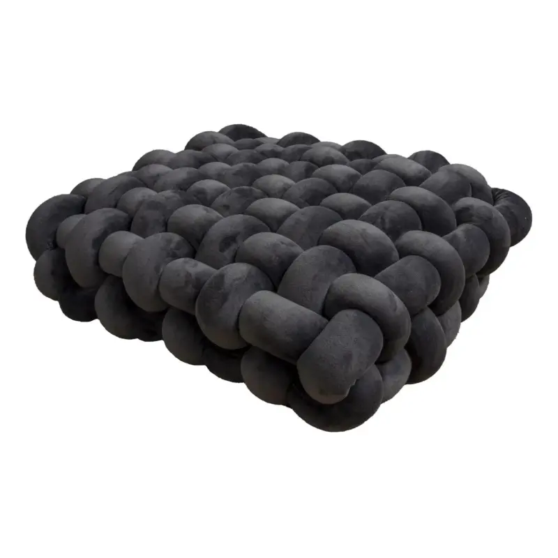 Soft plush crocheted knot sofa cushion