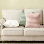 Soft plush pastel cushion cover