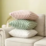 Soft plush pastel cushion cover