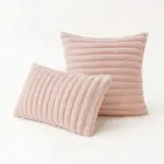 Soft plush pastel cushion cover