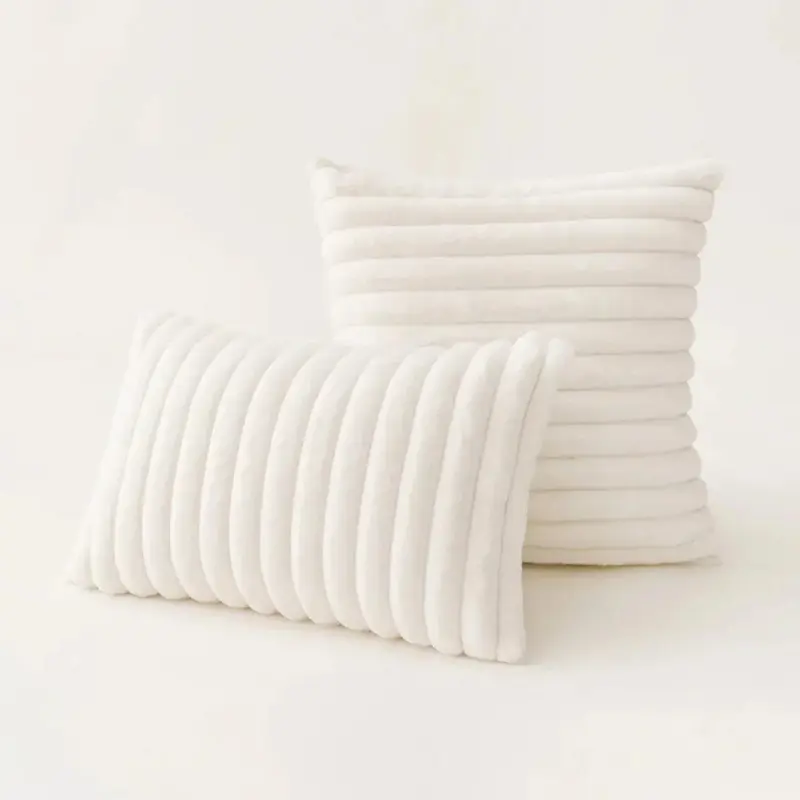 Soft plush pastel cushion cover