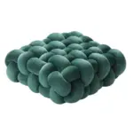 Soft plush square knot cushion