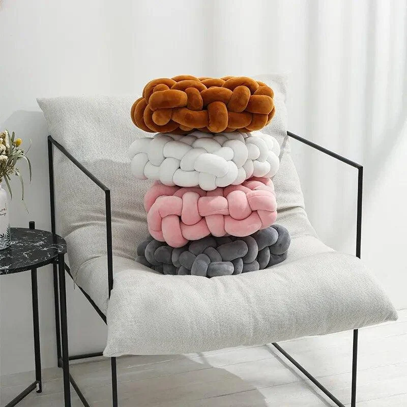 Soft Plush Square Knot Cushion 315404