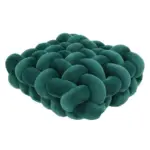 Soft plush square knot cushion