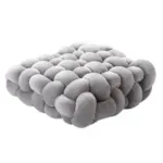 Soft plush square knot cushion