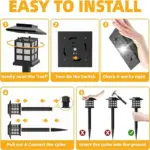 Solar led pathway lanterns breck fox
