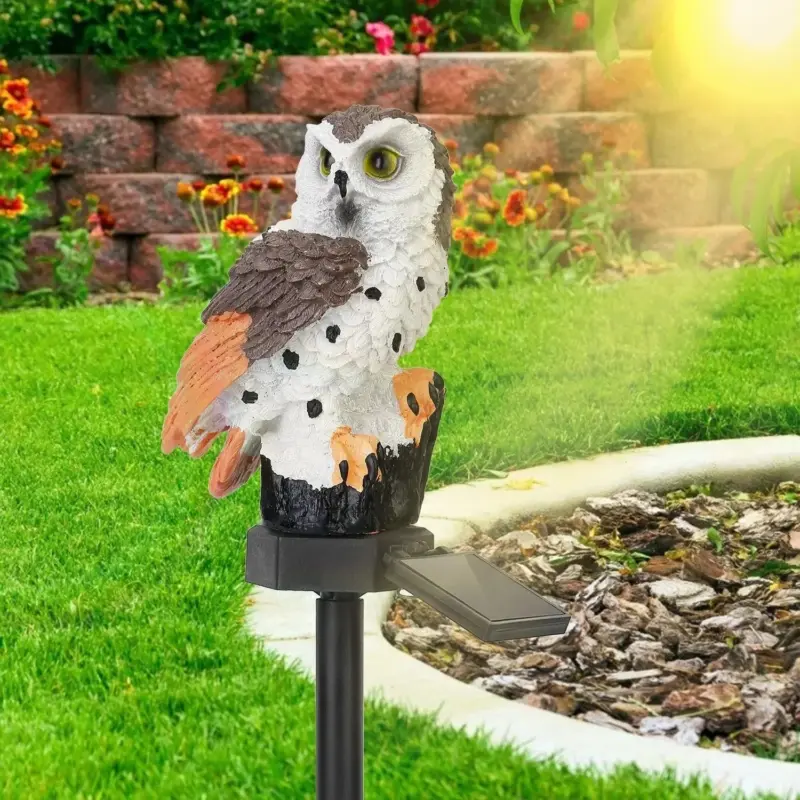 Solar powered owl garden light ip65 waterproof led owl landscape lamp decorative lawn lights e4ec47b5 c4a6 4e12 b860 0ffd42bf9bca