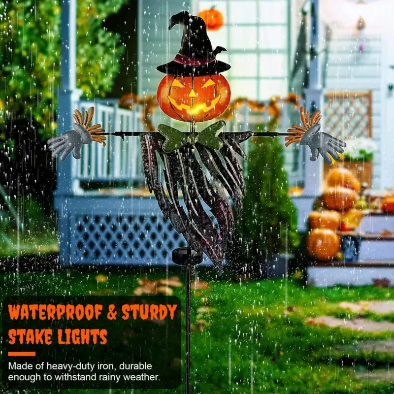 Solar powered scarecrow shape stake light halloween decoration holiday decor apparel dailysale