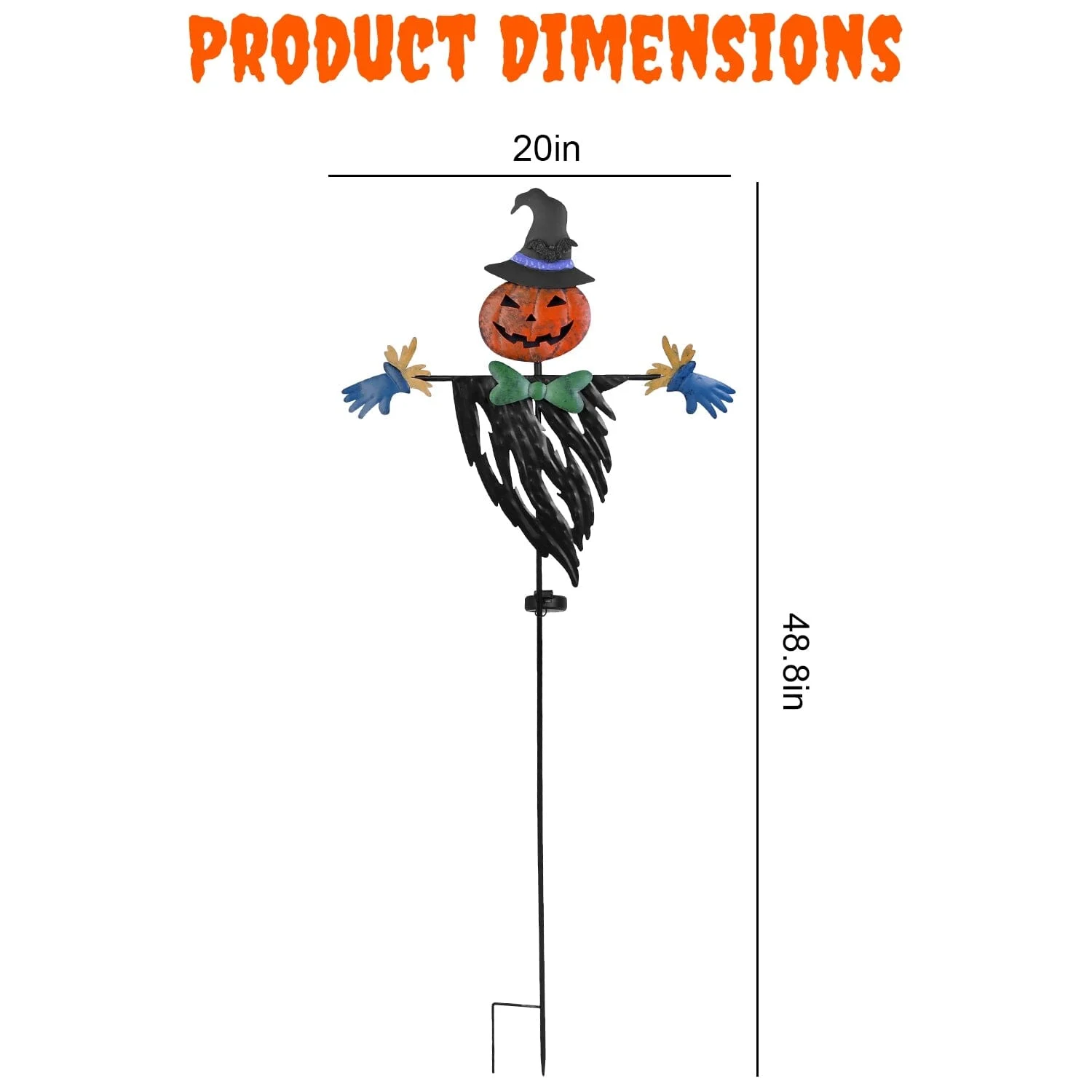 Solar Powered Scarecrow Shape Stake Light Halloween Decoration Holiday Decor Apparel Dailysale 678660