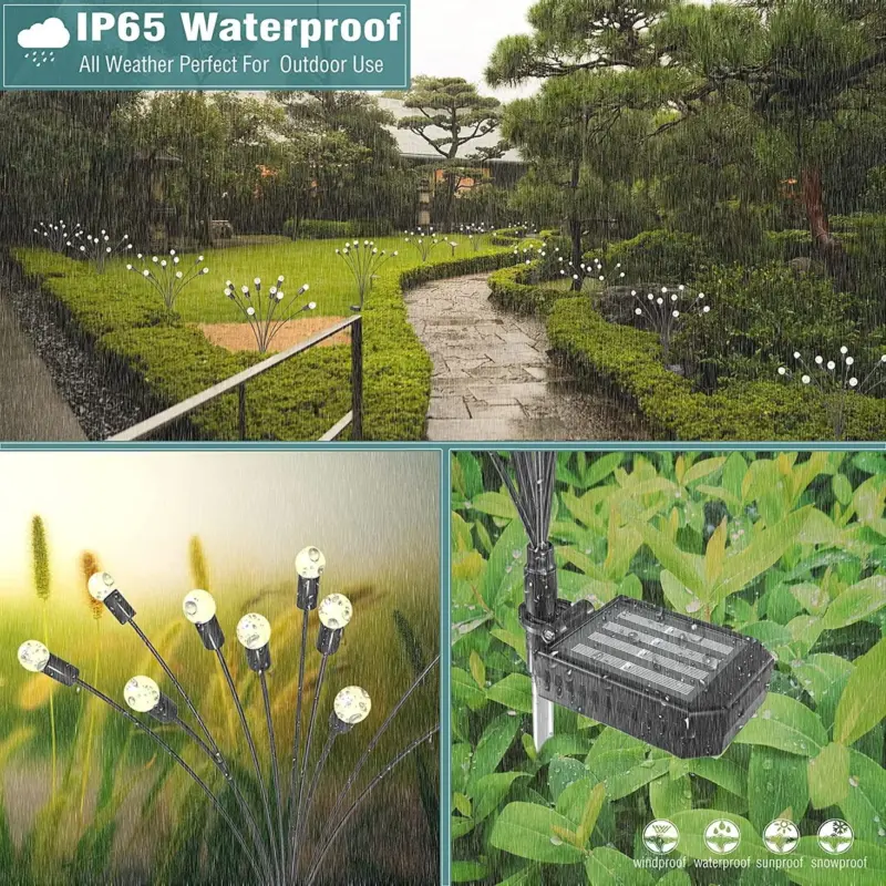Solar swaying garden lights