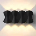Solara moderne led aussenwandleuchte wasserdicht aluminium schwarz weiss grau silber aussenlampe ip65 xlumina4