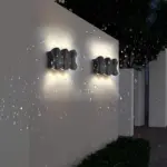 Solara moderne led aussenwandleuchte wasserdicht aluminium schwarz weiss grau silber aussenlampe ip65 xlumina7