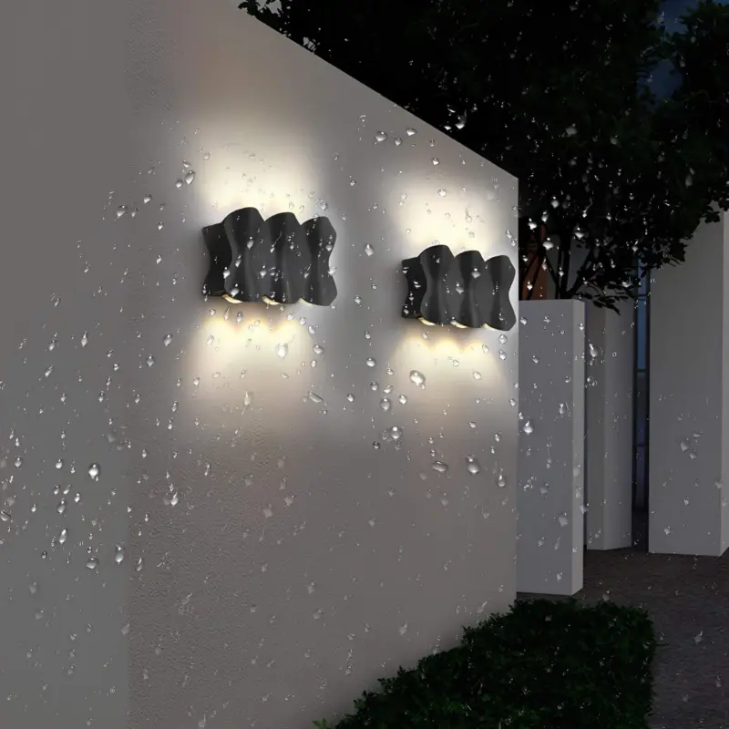 Solara moderne led aussenwandleuchte wasserdicht aluminium schwarz weiss grau silber aussenlampe ip65 xlumina7