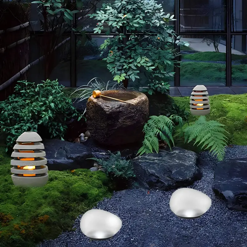 Solarglow solarkiezelsteinlampe aussenbeleuchtung gartenleuchte witterungsbestandig umweltfreundlich xlumina4