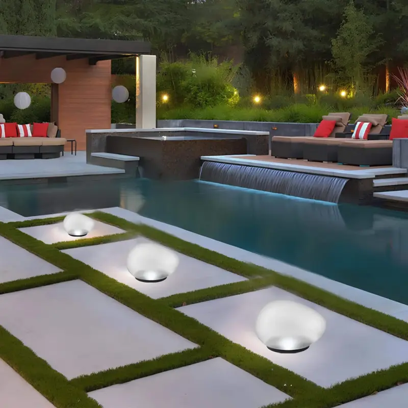 Solarglow solarkiezelsteinlampe aussenbeleuchtung gartenleuchte witterungsbestandig umweltfreundlich xlumina5