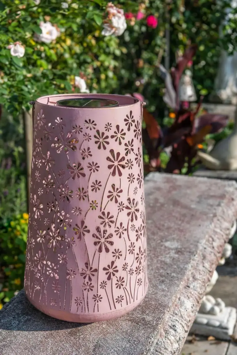 Solarlampe daisy altrosa 46x28cm