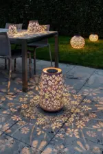Solarlampe daisy altrosa 46x28cm