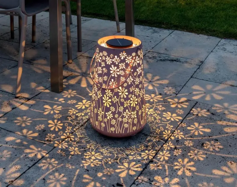 Solarlampe daisy altrosa 46x28cm