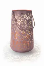 Solarlampe daisy altrosa 46x28cm