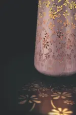Solarlampe daisy altrosa 46x28cm