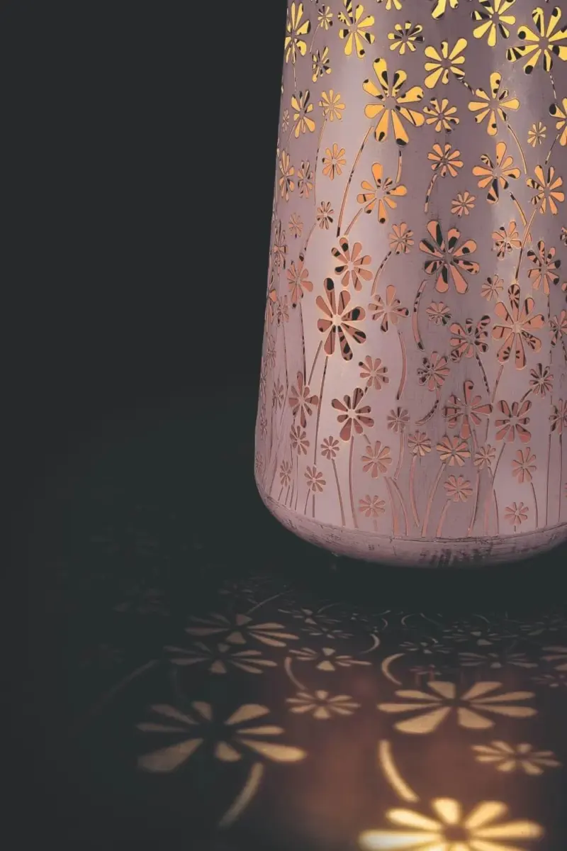 Solarlampe daisy altrosa 46x28cm