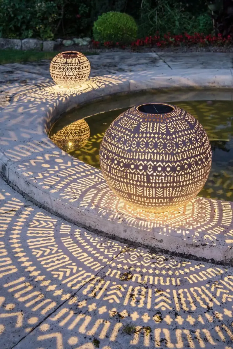Solarlampe kugelform boho 30cm