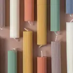 Solid candy coloured aromatherapy candle
