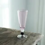 Solid colour beaded stem glass