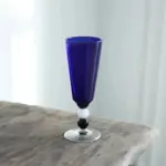 Solid colour beaded stem glass