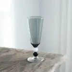 Solid colour beaded stem glass