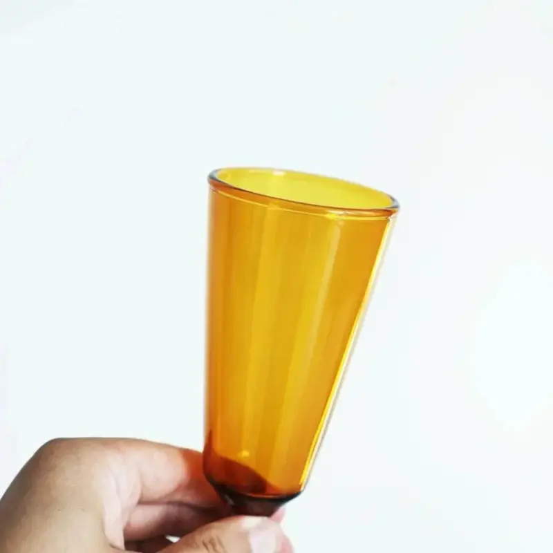 Solid colour beaded stem glass