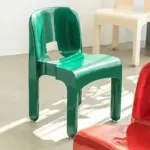 Solid colour cut out dining room chair