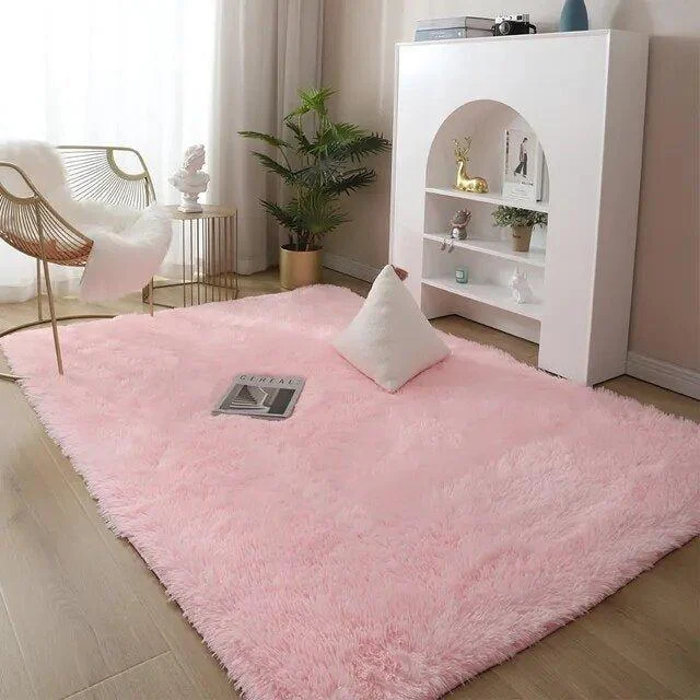 Solid Colour Plush Soft Rug 945731