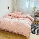 Solid pastel colour bedding set