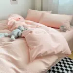 Solid pastel colour bedding set