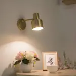 Solluxe minimalistische wandleuchte goldenes metall xlumina