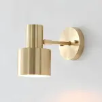 Solluxe minimalistische wandleuchte goldenes metall xlumina